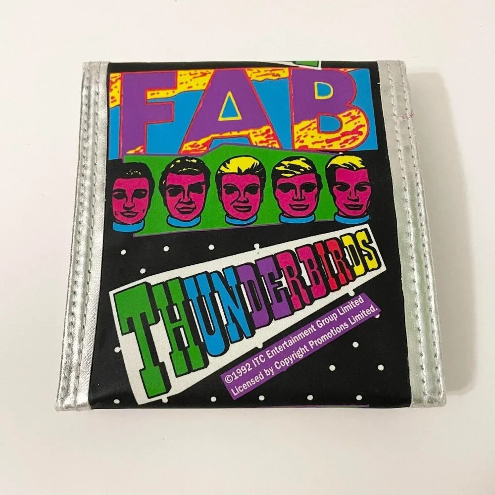 Vintage 1992 Fab Thunderbirds Tri Fold Wallet Retro TV Show Collectable